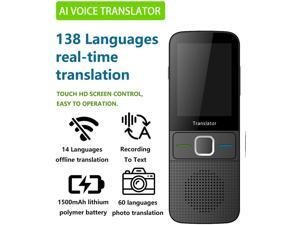 Instant Language Translator Device, Voice Smart Pocket Translator Device 138 Languages Two Way Translator Travel WiFi/Offline 2.4 Inch Touch Screen Camera Translation-Back Instant Language Translator Device, Voice Smart Pocket Translator Device 138 Languages Two Way Translator Travel WiFi/Offline 2.4 Inch Touch Screen Camera Translation-Back