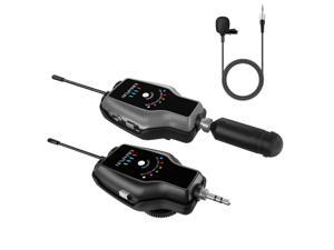 KIMAFUN UHF Wireless Microphone System Lavalier Mic/Stand Mic with Rechargeable Transmitter and Receiver, for iPhone, Smartphone, Camera, Vlog Recording, Youtuber, Teaching, PA Speaker KIMAFUN UHF Wireless Microphone System Lavalier Mic/Stand Mic with Rechargeable Transmitter and Receiver, for iPhone, Smartphone, Camera, Vlog Recording, Youtuber, Teaching, PA Speaker