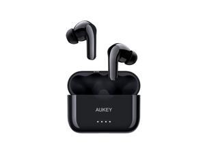AUKEY True Wireless Earbuds, Bluetooth 5 Headphones with Powerful Bass, USB-C Quick Charge, Integrated Microphone, 25 Hours Playtime, IPX5 Waterproof, Sports Earbuds for Workout AUKEY True Wireless Earbuds, Bluetooth 5 Headphones with Powerful Bass, USB-C Quick Charge, Integrated Microphone, 25 Hours Playtime, IPX5 Waterproof, Sports Earbuds for Workout