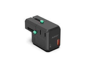 AUKEY PA-TA06 Universal QC&PD3.0 Travel Plug Adapter Power Converter with 4 Ports