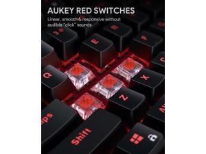 AUKEY KM-G14 TKL Mechanical Gaming Keyboard with RGB and Red Switches, 87-Key Wired Keyboard with Anti-Ghosting & Gaming Software for PC and Mac AUKEY KM-G14 TKL Mechanical Gaming Keyboard with RGB and Red Switches, 87-Key Wired Keyboard with Anti-Ghosting & Gaming Software for PC and Mac