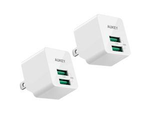 AUKEY USB Wall Charger with Foldable Plug 2-PACK Ultra Compact USB Charger Dual-Port 2.4A Output 12W Charger Adapter for iPhone 12 Pro Max iPad Pro Air AirPods Pro Samsung Galaxy Note10 S9 PA-U32 AUKEY USB Wall Charger with Foldable Plug 2-PACK Ultra Compact USB Charger Dual-Port 2.4A Output 12W Charger Adapter for iPhone 12 Pro Max iPad Pro Air AirPods Pro Samsung Galaxy Note10 S9 PA-U32