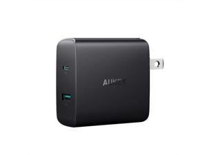 AUKEY Wall Charger 2 Ports 56.5W Fast Charging USB C Charger Foldable Plug Power Adapter PA-Y10