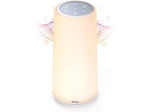 Odec White Baby Sound Machine with Night Light, Noise Machine for Baby Kid Adult sleeping, Sleep Device Dimmable Table Lamp with 24 Soothing Sounds, Touch Control, OD-LT016