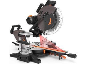 TACKLIFE Sliding Miter Saw, 12inch 15Amp Double-Bevel Sliding Compound Miter Saw with Laser, Crosscutting Miter Saw, 3800rpm, Adjustable Cutting Angle, Extensible Table, 10ft Cable, 40T Blade - PMS03A TACKLIFE Sliding Miter Saw, 12inch 15Amp Double-Bevel Sliding Compound Miter Saw with Laser, Crosscutting Miter Saw, 3800rpm, Adjustable Cutting Angle, Extensible Table, 10ft Cable, 40T Blade - PMS03A