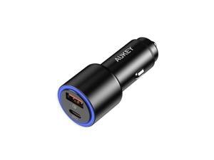 AUKEY CC-Y18S Dual (USB-C/USB-A) LED Car Charger - 36W