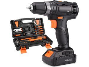 TACKLIFE PHK06B - 20V Tool Kit with Drill,Cordless drill with 60PCS Accessories,19+1 Torque Setting,2 Variable Speed,Home tool kit & Tool box with drill and Storage Case TACKLIFE PHK06B - 20V Tool Kit with Drill,Cordless drill with 60PCS Accessories,19+1 Torque Setting,2 Variable Speed,Home tool kit & Tool box with drill and Storage Case