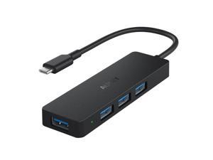 AUKEY USB C Hub Ultra Slim with 4 USB 3.0 Data Ports Black CB-C64