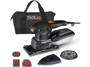 TACKLIFE 3 in 1 Electric Sander with 15 Pcs Sandpapers 6 Variable Speeds 7000RPM-12000RPM - MDS01B
