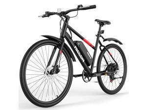 MICLON 27.5" Electric Bike for Adults, 2X Faster Charge, 36V/13Ah Removable Battery, Up to 44 Miles Range, 350/500W Electric Commuter Bike with Shimano 7-Speed Gear Black