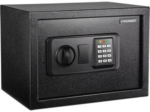 ENGiNDOT Safe Box with Digital Keypad, Double Code System, Mute Mode, Ideal for Home Cash, Jewelry, Documents 25SA