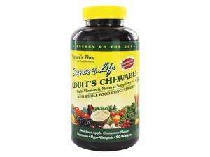 Nature's Plus Source & Life - Adult's Chewable Multi-Vitamin Supplement - Apple Cinnamon 90 Wafers