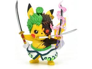 12CM Pokemon Anime Kawaii PVC Cosplay Roronoa Zoro Action Figure Statues GK Collection Birthday Gifts Funko Pop It