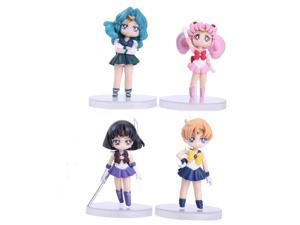 6cm 4pcs Sailor Moon Anime Action Figures Model Toy PVC Cake Decoration Mars Mercury Cartoon Girl Doll Gift For Children Kid