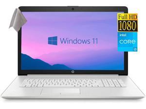 Newest HP 17.3" HD Laptop, 11th Intel Core i3-1115G4, 16GB RAM, 512GB SSD, Card Reader, HDMI, Webcam, Wi-Fi, Bluetooth, Windows 11 Home, Natural Silver, JAWFOAL HDMI Cable