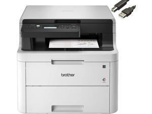 Brother HL-L3290CDW Wireless Compact Digital Color Laser All-in-One Printer, Duplex Printing, Print Scan Copy - 600 x 2400 dpi, 25ppm, 250-sheet, Works with Alexa - Bundle with JAWFOAL Printer Cable