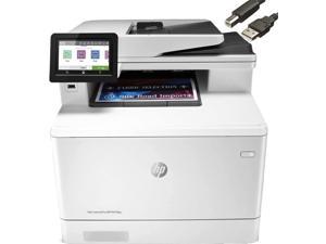 HP Color Laserjet Pro Multifunction M479fdw Wireless Laser Printer, Print Scan Copy Fax, Automatic 2-Sided Printing, 28 ppm, 250-sheet, 512MB, Compatible with Alexa, Bundle with JAWFOAL Printer Cable