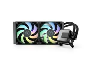 EK AIO Elite 280mm D-RGB All-in-One CPU Liquid Cooler with EK-Vardar High-Performance PMW Fans, Water Cooling Computer Parts, 140mm Fan, Intel 115X/1200/2066, AMD AM4 LGA 1700 Compatible