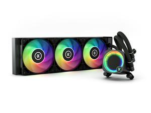 EK Nucleus AIO CR360 Lux D-RGB 360mm AIO Liquid CPU Cooler with EK FPT 120mm Fans - Compatible with latest Intel and AMD CPU sockets - LGA 1700 and AM5