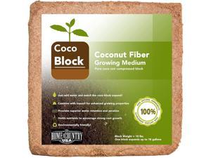Home and Country Coconut Fiber Compressed Coco Coir Brick. Coco Coir is Great to use as a Compost Starter for Your Home Garden. Coco Coir Bricks Provide Organic Alternative to Peat Moss for Plants.