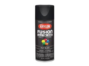 Krylon Fusion All-In-One Flat Black Paint + Primer Spray Paint 12 oz. - Case Of: 6; Krylon Fusion All-In-One Flat Black Paint + Primer Spray Paint 12 oz. - Case Of: 6;