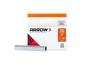 Arrow Fastener T25 1/4 in. W x 9/16 in. L 18 Ga. Round Crown Wire Staples 1100 pk - Case Of: 5; Each Pack Qty: 1000; Total Items Qty: 5000 Arrow Fastener T25 1/4 in. W x 9/16 in. L 18 Ga. Round Crown Wire Staples 1100 pk - Case Of: 5; Each Pack Qty: 1000; Total Items Qty: 5000