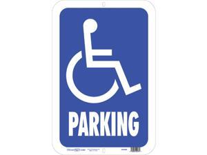 Hillman English Blue Handicap Sign 19 in. H x 15 in. W - Case Of: 5; Hillman English Blue Handicap Sign 19 in. H x 15 in. W - Case Of: 5;