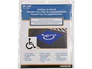 Hillman English White Handicap Parking Lot Stencil 28 in. H X 36 in. W - Case Of: 1; Hillman English White Handicap Parking Lot Stencil 28 in. H X 36 in. W - Case Of: 1;