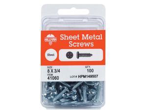 Hillman No. 6 x 1/2 in. L Phillips Pan Head Zinc-Plated Steel Sheet Metal Screws 100 1 pk - Case Of: 10; Each Pack Qty: 100; Total Items Qty: 1000 Hillman No. 6 x 1/2 in. L Phillips Pan Head Zinc-Plated Steel Sheet Metal Screws 100 1 pk - Case Of: 10; Each Pack Qty: 100; Total Items Qty: 1000