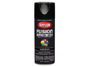 Krylon Fusion All-In-One Gloss Black Paint + Primer Spray Paint 12 oz. - Case Of: 6; Krylon Fusion All-In-One Gloss Black Paint + Primer Spray Paint 12 oz. - Case Of: 6;