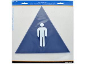 Hillman English Blue Restroom Plaque 12 in. H x 10 in. W - Case Of: 6; Hillman English Blue Restroom Plaque 12 in. H x 10 in. W - Case Of: 6;
