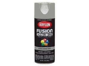 Krylon Fusion All-In-One Gloss Smoke Gray Paint + Primer Spray Paint 12 oz. - Case Of: 6; Krylon Fusion All-In-One Gloss Smoke Gray Paint + Primer Spray Paint 12 oz. - Case Of: 6;