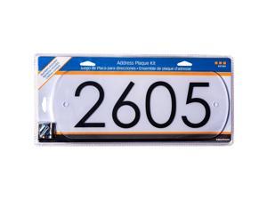 Hillman White Plastic Rectangle Modern Address Kit - Case Of: 3; Hillman White Plastic Rectangle Modern Address Kit - Case Of: 3;