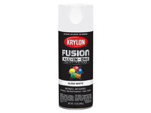 Krylon Fusion All-In-One Gloss White Paint + Primer Spray Paint 12 oz. - Case Of: 6; Krylon Fusion All-In-One Gloss White Paint + Primer Spray Paint 12 oz. - Case Of: 6;