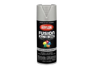 Krylon Fusion All-In-One Satin Pewter Gray Paint + Primer Spray Paint 12 oz. - Case Of: 6; Krylon Fusion All-In-One Satin Pewter Gray Paint + Primer Spray Paint 12 oz. - Case Of: 6;