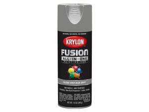 Krylon Fusion All-In-One Gloss Vintage Gray Paint + Primer Spray Paint 12 oz. - Case Of: 6; Krylon Fusion All-In-One Gloss Vintage Gray Paint + Primer Spray Paint 12 oz. - Case Of: 6;