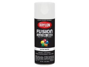 Krylon Fusion All-In-One Satin White Paint + Primer Spray Paint 12 oz. - Case Of: 6; Krylon Fusion All-In-One Satin White Paint + Primer Spray Paint 12 oz. - Case Of: 6;