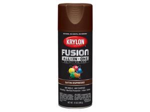 Krylon Fusion All-In-One Satin Espresso Paint + Primer Spray Paint 12 oz. - Case Of: 6; Krylon Fusion All-In-One Satin Espresso Paint + Primer Spray Paint 12 oz. - Case Of: 6;