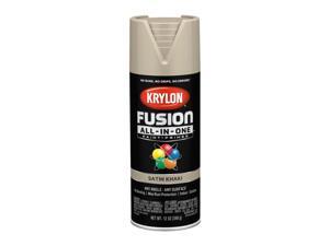 Krylon Fusion All-In-One Satin Khaki Paint + Primer Spray Paint 12 oz - Case Of: 6; Krylon Fusion All-In-One Satin Khaki Paint + Primer Spray Paint 12 oz - Case Of: 6;