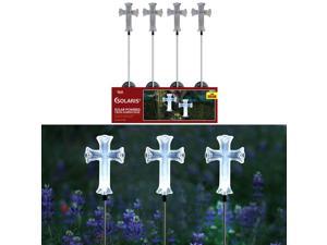 Alpine White Plastic 34 in. H Cross Outdoor Garden Stake - Total Qty: 20