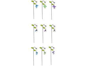 Meadow Creek Assorted Glass/Iron 11.8 in. H Glow in the Dark Outdoor Garden Stake - Total Qty: 24