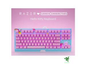 NEW! Razer HelloKitty I SANRIO Pink Wired Keyboard Exclusive 87 Key Backlit Mechanical Keyboard