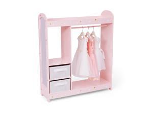 Fantasy Fields Jasmine Clothing Rack with Shelves and Bins, Pink