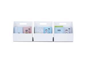Fantasy Fields Portable Bookcase x3 with Magnetic Whiteboard, White