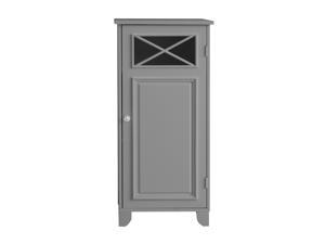 Elegant Home Fashions Bathroom Floor Cabinet With One Door Grey Dawson EHF-6834G