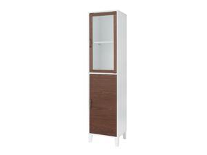 Elegant Home Fashions Wooden Bathroom Cabinet Linen Tower Brown/White EHF-F0009