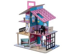 Olivia's Little World 360 Pop Dollhouse with 12 Accessories, Multicolor