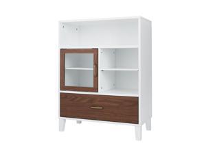 Teamson Home Wooden Bathroom Floor Cabinet Brown/White EHF-F0010