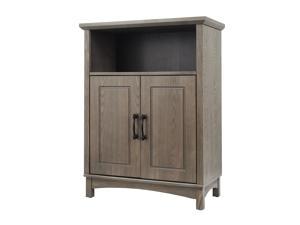 Teamson Home Wooden Bathroom Floor Cabinet 1 Open Shelf Oak EHF-F0013