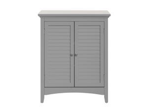 Elegant Home Fashions Bathroom Floor Cabinet & Adjustable Shelves Grey ELG-641
